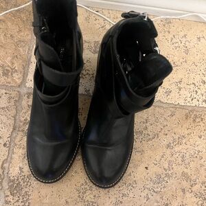 RUDSAK Black Ankle Booties with Strap Detail